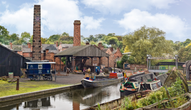 Canal boats at the Black Country Museum